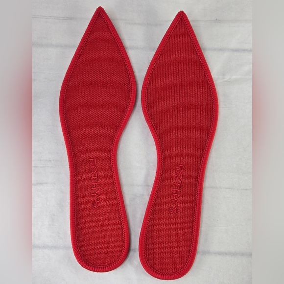 Rothy's Ballet Flats Pointed Toe Bright Red Women's Size 8 - Picture 12 of 14